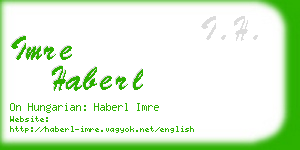 imre haberl business card